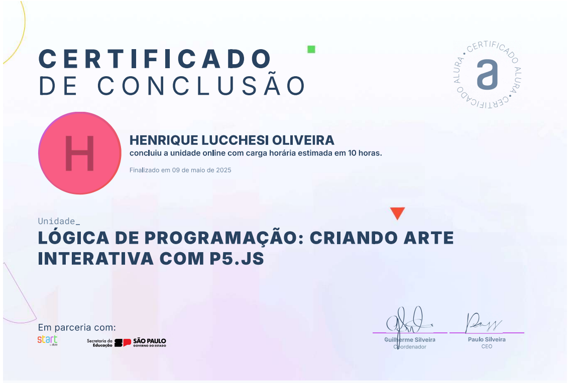Certificado 2 - Lógica de Programação